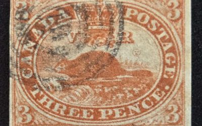 Canada #4 VF Used 1852 3d Beaver