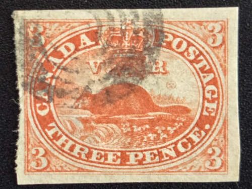 Canada #4xi VF Used 3d Beaver, Thin Paper, 2022 Gratton Cert