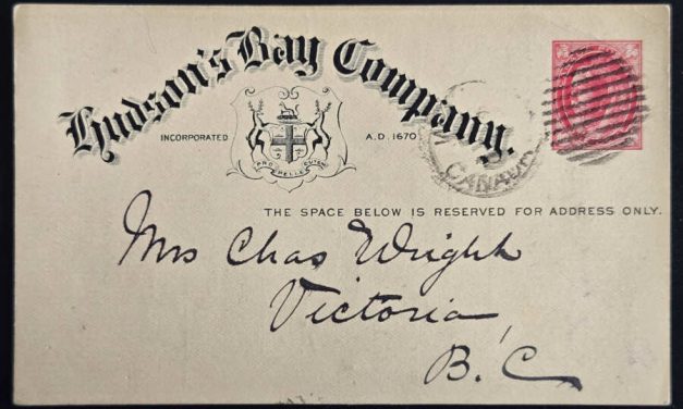 Hudson’s Bay Company 30 Oct 1899 1c Ad Postal Stationery Card
