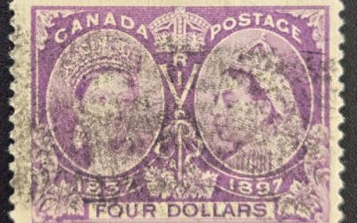 Canada #64 Fine Used 1897 $4 Jubilee $800