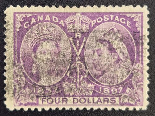 Canada #64 Fine Used 1897 $4 Jubilee $800