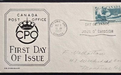 Canada Post #77 8 May 1958 5c B.C. Replacement FDC