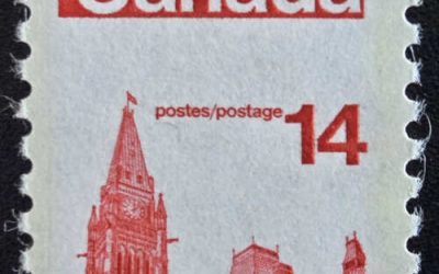 Canada #730 VFNH 1978 14c Parliament Dramatic Misperf