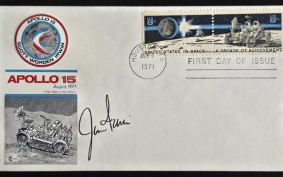 Apollo 15 Jim Irwin signed 1971 16c cacheted, unaddressed FDC (2)