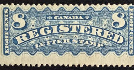 Canada #F3 Fine Unused 1876 8c Registered