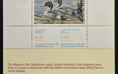 Canada #FWH4d VFNH Robert Bateman signed 1988 $6.50 Booklet