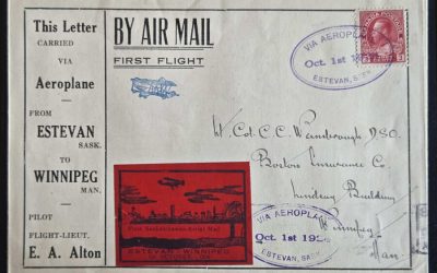 Canada #CLP5 1 Oct 1924 $1.03 Estevan-Winnipeg first day FFC