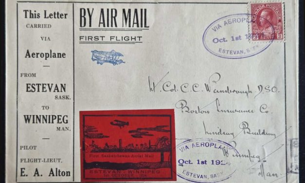 Canada #CLP5 1 Oct 1924 $1.03 Estevan-Winnipeg first day FFC