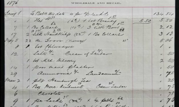 85 31 Oct 187 Mara & Wilson $161.23 invoice to Ernest Dassonville