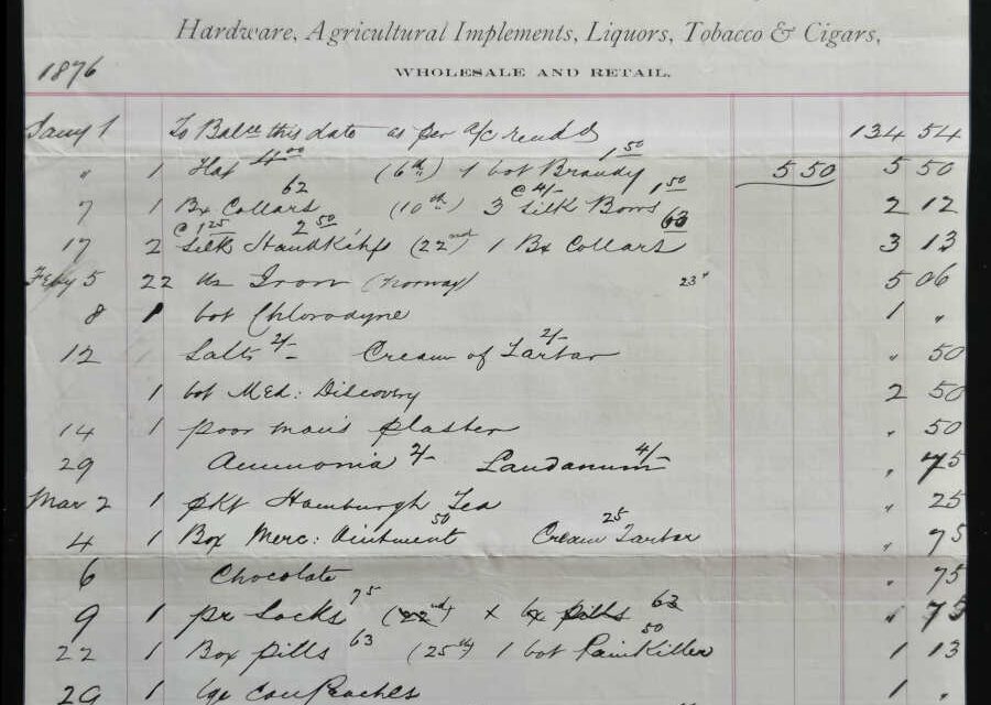 85 31 Oct 187 Mara & Wilson $161.23 invoice to Ernest Dassonville