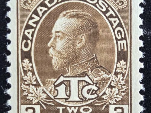 Canada #MR4 VFNH 1916 2c + 1c Die II War Tax shade