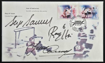 Cournoyer, Ellis, and Savard signed 20 Sep 1997 90c FDC (2)