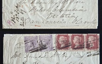 1868 15d Argate/Victoria, B.C. incoming H.B.C. Cover duo