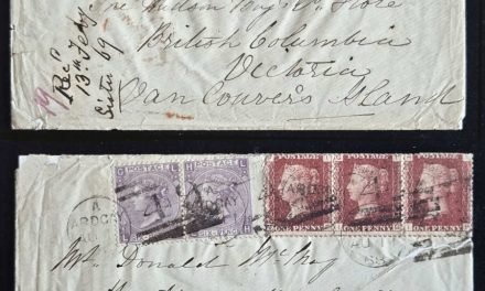 1868 15d Argate/Victoria, B.C. incoming H.B.C. Cover duo