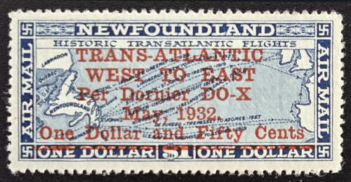 Newfoundland #C12 F/VF Never Hinged 1932 $1.50 on $1 DO-X