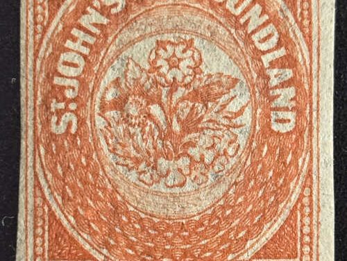 Newfoundland #11i Fine Mint part OG 1860 2d Watermarked