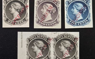 Nova Scotia #8P/10TC 1860/63 Plate Proofs incl 5c Imprint Pair