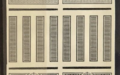 G.B. 8d Black George VI Imperf Revenue Essay Gutter Block (8)