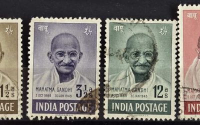 India #203-206 Used 1948 Gandhi Set (4)