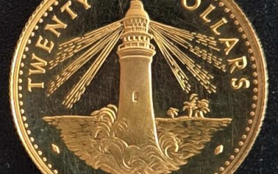Bahamas BU 1971 Gold $20, 22,000 struck .2355oz AGW