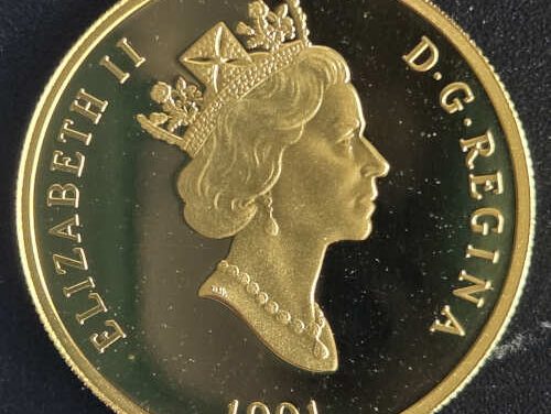 Canada Proof 1991 Hockey $200 Gold, 10,215 minted, .505oz AGW