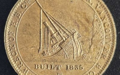 H.B.C. Unc S.S. Beaver 1892 7.73gm Wreck Copper Medallion #3457