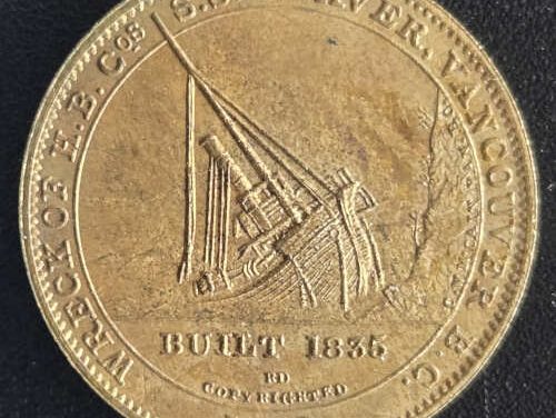 H.B.C. Unc S.S. Beaver 1892 7.73gm Wreck Copper Medallion #3457