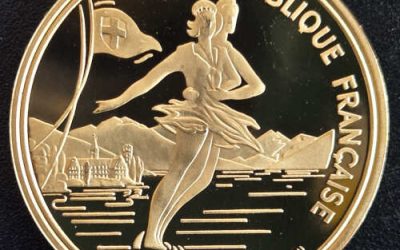 France Proof 1989 Olympic Ice Skating Gold 500 Francs .50128oz