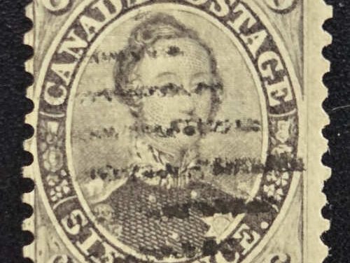 Canada #13 F/VF Used 1859 6d Perforated, 2004 Greene Cert