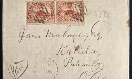 Canada #4 4 Ju 1853 3d Imprint Pair Toronto Cross Border FLS