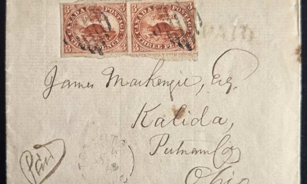 Canada #4 4 Ju 1853 3d Imprint Pair Toronto Cross Border FLS