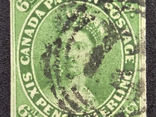 Canada #9 VF Montreal 3-ring 21 Used 1857 7.5d 2018 Cert