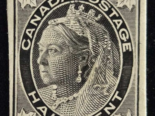 Canada #66P VF 1897/98 1/2c Plate Proof, 1037 made
