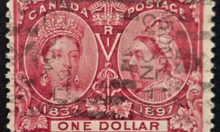 Canada #61 Fine roller Used 1897 $1 Jubilee
