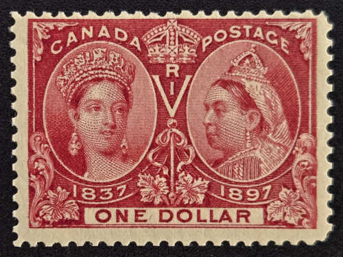 Canada #61 Fine+ Never Hinged 1897 $1 Jubilee w/ 2011 Cert