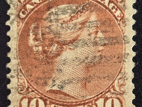 Canada #45 XF Used 1897 10c Small Queen shade