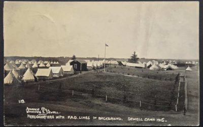 Sewell Camp 20 Aug 1915 2c FPO real photo Postcard to Brandon