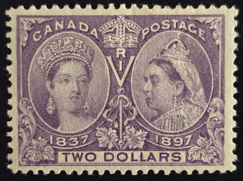 Canada #62 F/VF Mint HHR 1897 $2 Jubilee