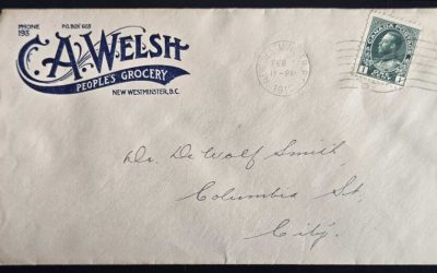 New Westminster 9 Feb 1912 1c Grocer Cover to De Wolf-Smith