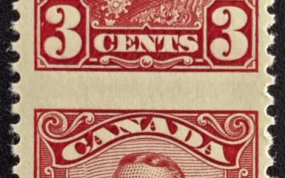 Canada #151c F/VF Never Hinged 1928 3c Perf by Imperf Pair