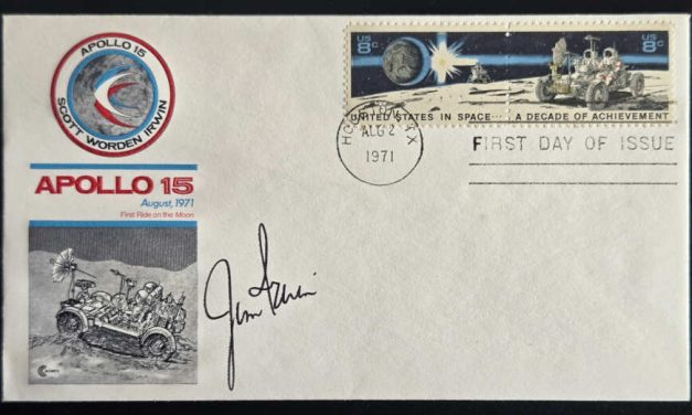 Apollo 15 2 Aug 1971 Jim Irwin signed cacheted, unaddressed FDC