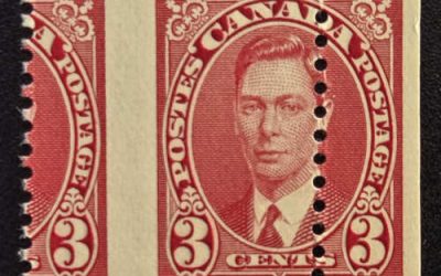 Canada #233 Never Hinged 1937 3c George V Dramatic Misperf