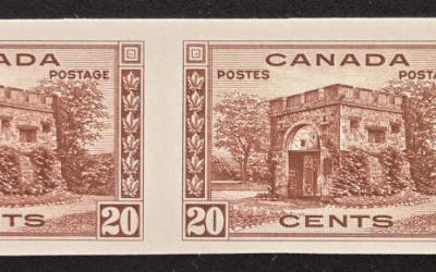 Canada #243P VF 1938 20c H.B.C. Plate Proof Pair, 400 made