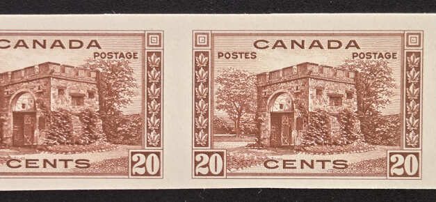 Canada #243P VF 1938 20c H.B.C. Plate Proof Pair, 400 made