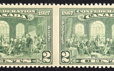 Canada #142b VFNH 1927 2c Perf by Imperf Pair, 250 made