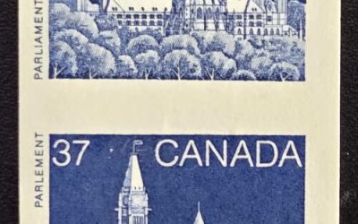 Canada #1194d VFNH 1988 37c Parliament Imperforate Pair