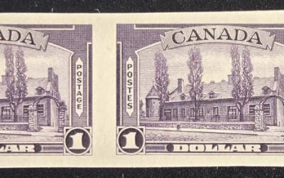 Canada #245P VF 1938 $1 Chateau Plate Proof Pair, 400 made