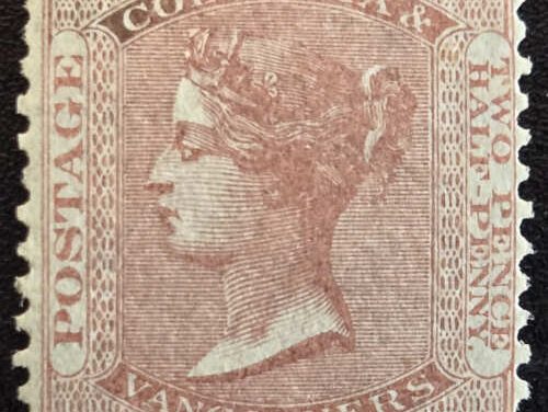 British Columbia #2 VF Unu 1860 2.5d, owner’s b/s