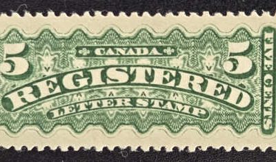 Canada #F2b Fine Never Hinged 1876 5c Yellow Green