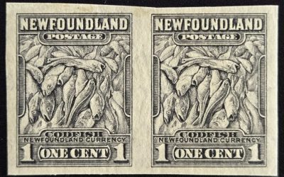 Newfoundland #253a VFNH 1941/44 1c Imperforate Pair